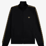 Fred Perry Contrast Tape Track Jacket - Black/Champagne