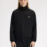 Fred Perry Contrast Tape Track Jacket - Black/Champagne