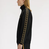 Fred Perry Contrast Tape Track Jacket - Black/Champagne