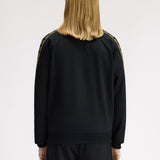 Fred Perry Contrast Tape Track Jacket - Black/Champagne