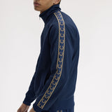 Fred Perry Contrast Tape Track Jacket - Tennis Blue/Champagne