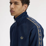 Fred Perry Contrast Tape Track Jacket - Tennis Blue/Champagne