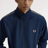 Fred Perry Contrast Tape Track Jacket - Tennis Blue/Champagne