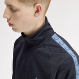 Fred Perry Contrast Tape Track Jacket - Navy/Blue Ace/Tennis Blue