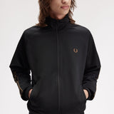 Fred Perry Contrast Tape Track Jacket - Black/Shadedstone