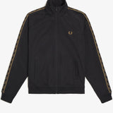 Fred Perry Contrast Tape Track Jacket - Black/Warmstone