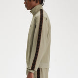 Fred Perry Contrast Tape Track Jacket - Warm Grey/Brick