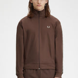 Fred Perry Contrast Tape Track Jacket - Brick/Warm Grey