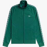 Fred Perry Contrast Tape Track Jacket - Sport Green/Ecru
