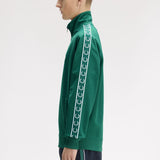 Fred Perry Contrast Tape Track Jacket - Sport Green/Ecru