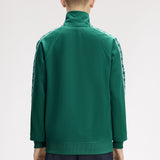 Fred Perry Contrast Tape Track Jacket - Sport Green/Ecru