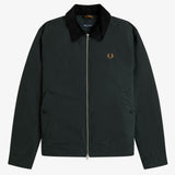 Fred Perry Cotton Caban Jacket - Night Green