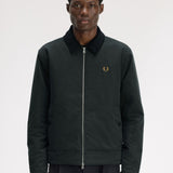 Fred Perry Cotton Caban Jacket - Night Green