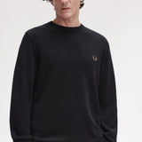 Fred Perry Pique Stitch Jumper - Black
