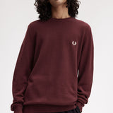 Fred Perry Pique Stitch Jumper - Bordeaux