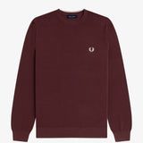 Fred Perry Pique Stitch Jumper - Bordeaux