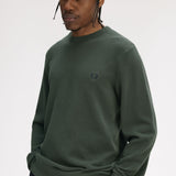 Fred Perry Pique Stitch Jumper - Court Green