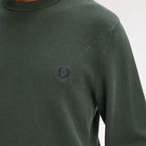 Fred Perry Pique Stitch Jumper - Court Green