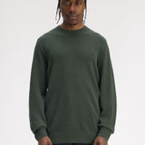 Fred Perry Pique Stitch Jumper - Court Green