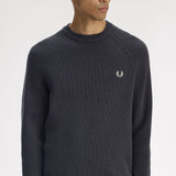 Fred Perry Lambswool Raglan Jumper - Grey