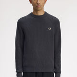 Fred Perry Lambswool Raglan Jumper - Grey