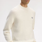Fred Perry Lambswool Raglan Jumper - Ecru