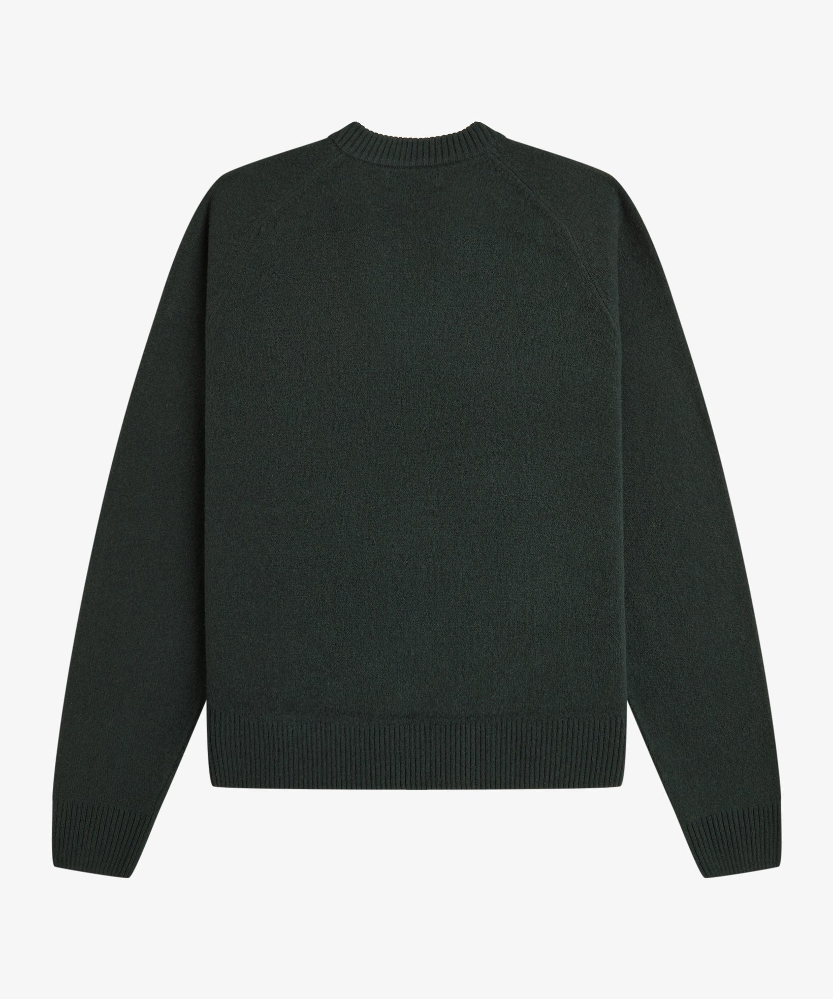 Fred Perry Saddle Sleeve V Neck Wool Jumper - Night Green