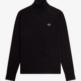 Fred Perry Roll Neck Jumper - Black