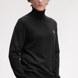 Fred Perry Roll Neck Jumper - Black