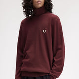 Fred Perry Roll Neck Jumper - Burgundy