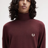 Fred Perry Roll Neck Jumper - Burgundy