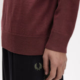 Fred Perry Roll Neck Jumper - Burgundy