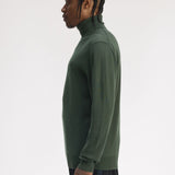 Fred Perry Roll Neck Jumper - Court Green
