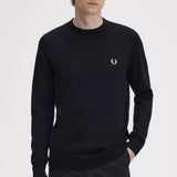 Fred Perry Classic Crew Neck Jumper - Black