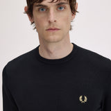 Fred Perry Classic Crew Neck Jumper - Black