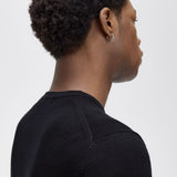 Fred Perry Classic Crew Neck Jumper - Black/Champagne