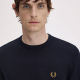 Fred Perry Classic Crew Neck Jumper - Navy