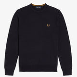 Fred Perry Classic Crew Neck Jumper - Navy