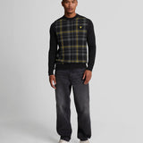 Lyle & Scott Tartan Jumper - Jet Black