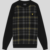 Lyle & Scott Tartan Jumper - Jet Black