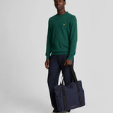 Lyle & Scott Cotton Merino Crew Neck Jumper - Dark Green