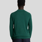 Lyle & Scott Cotton Merino Crew Neck Jumper - Dark Green