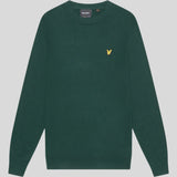 Lyle & Scott Cotton Merino Crew Neck Jumper - Dark Green