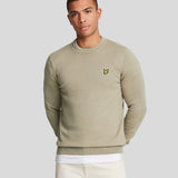 Lyle & Scott Cotton Merino Crew Neck Jumper - Sage Uniform