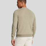 Lyle & Scott Cotton Merino Crew Neck Jumper - Sage Uniform