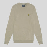 Lyle & Scott Cotton Merino Crew Neck Jumper - Sage Uniform