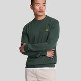 Lyle & Scott Cotton Merino Crew Neck Jumper - Argyle Teal