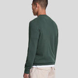 Lyle & Scott Cotton Merino Crew Neck Jumper - Argyle Teal