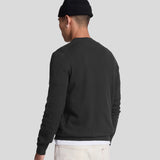 Lyle & Scott Cotton Merino Crew Neck Jumper - Jet Black