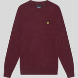 Lyle & Scott Lambswool Blend Crew Neck Jumper - Burgundy